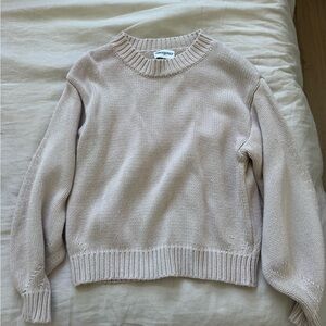 Knit Sweater in Light Beige